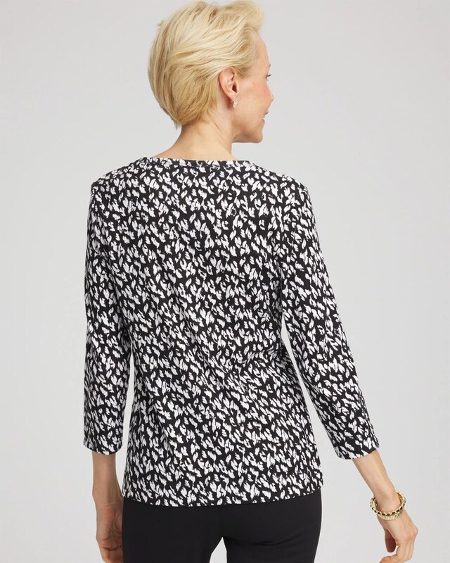 Pima Crewneck Button Tee - image 3